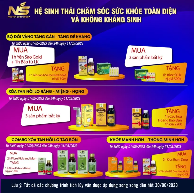 Khuyến mãi Nguyên Sinh Group chính hãng giá tốt - Droppii